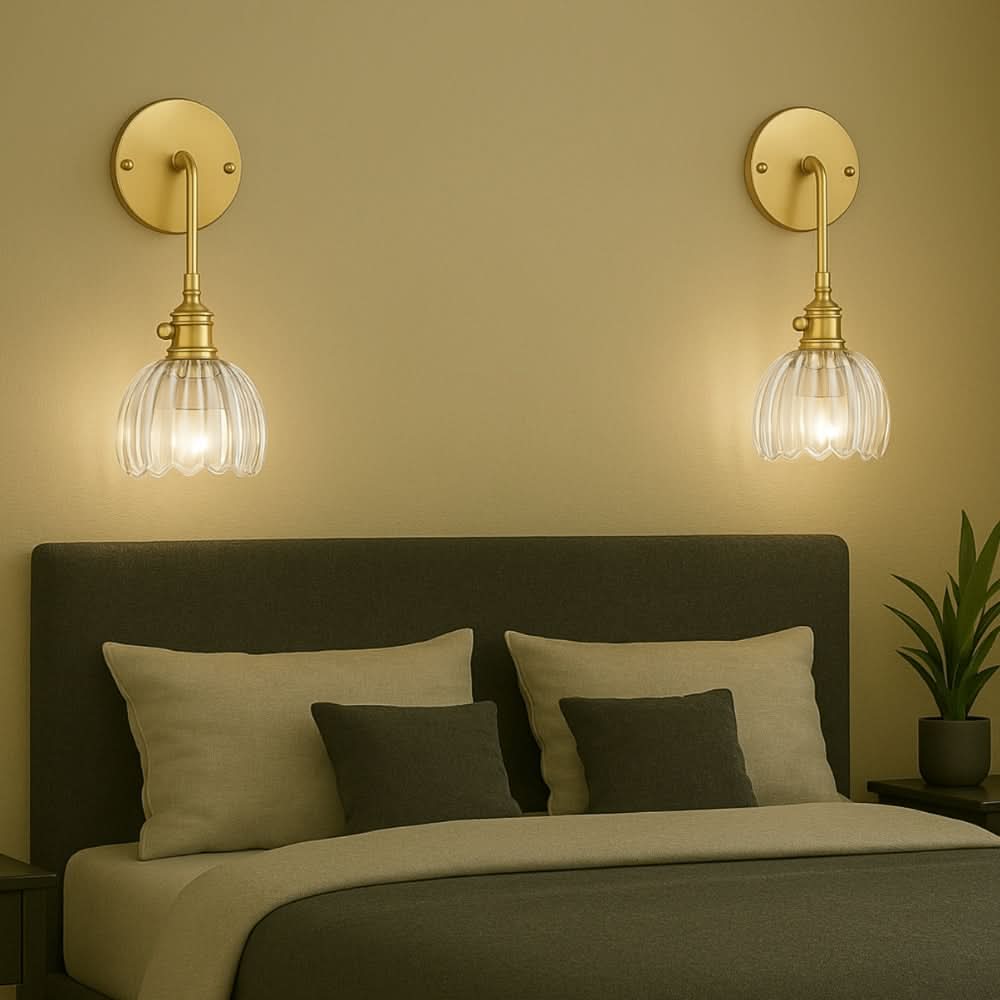 Vintage Wireless Wall Sconces Set of 2