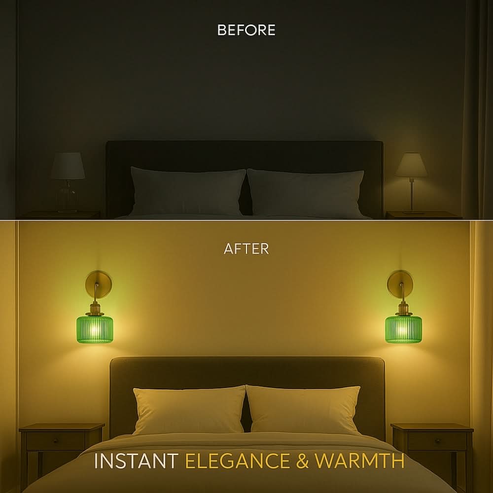 Vintage Wireless Wall Sconces Set of 2