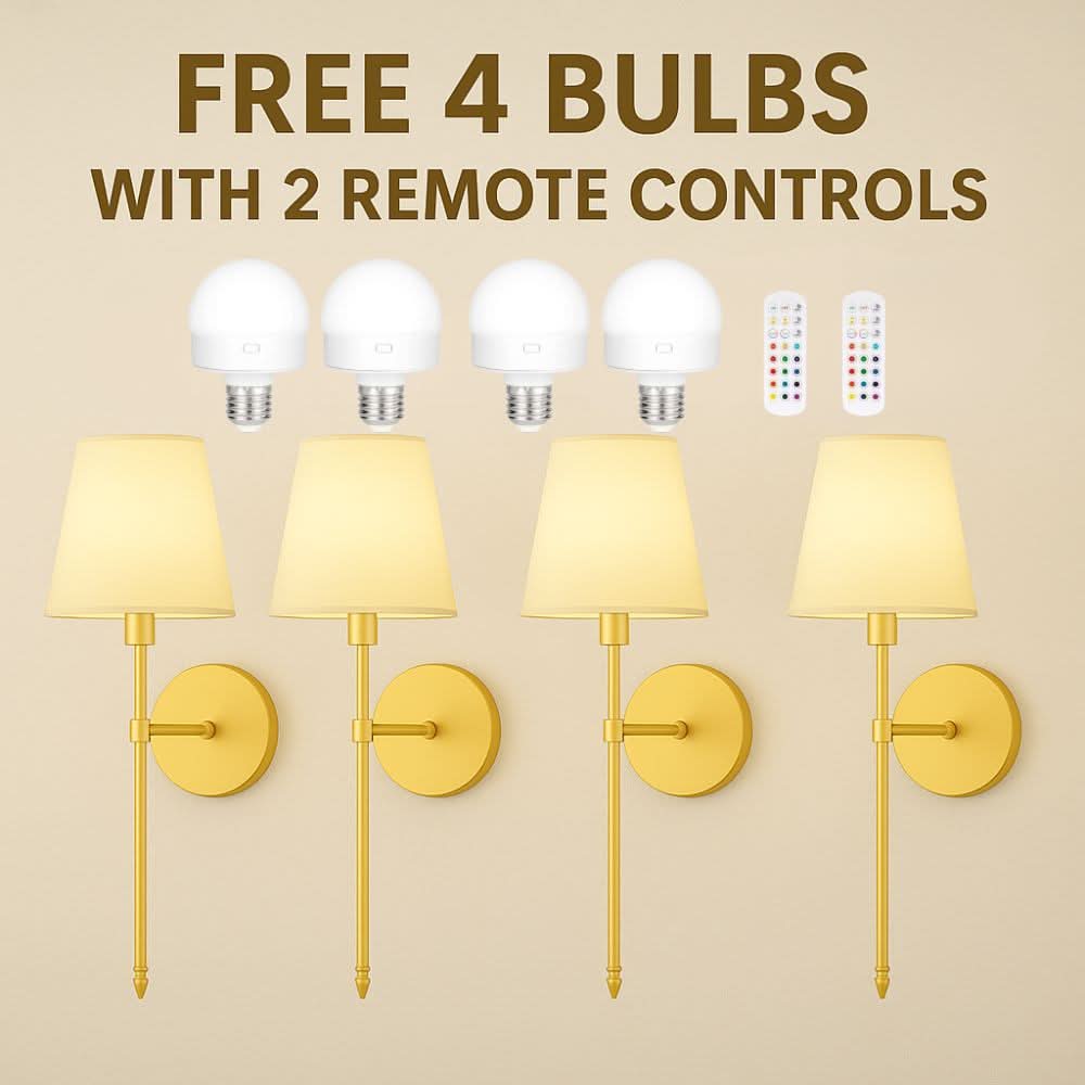 Wireless Wall Sconces (Set of 2) – Buy One, Get One Free