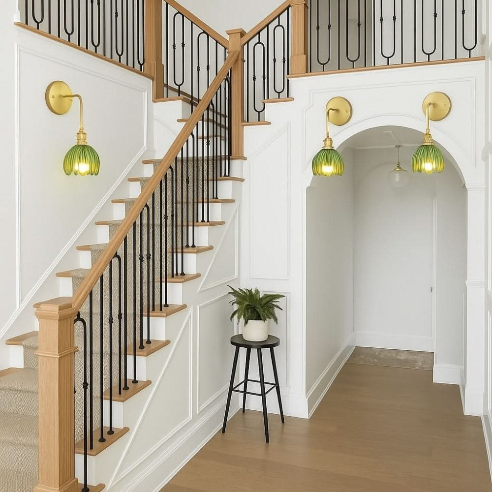 Vintage Wireless Wall Sconces Set of 2