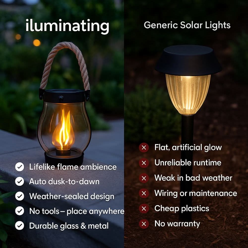 Iluminating™ – Solar-Powered Outdoor Lantern Lights