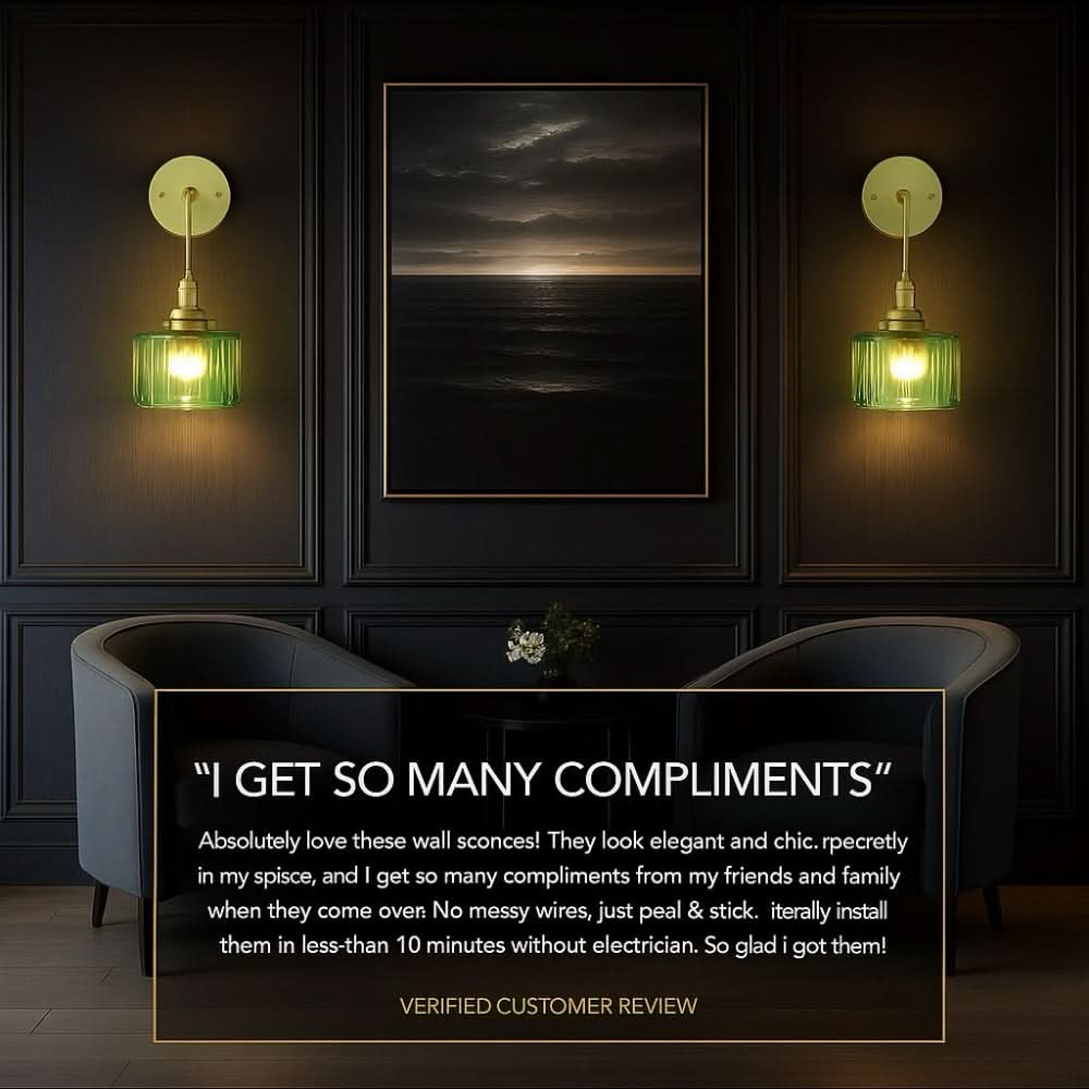 Vintage Wireless Wall Sconces Set of 2