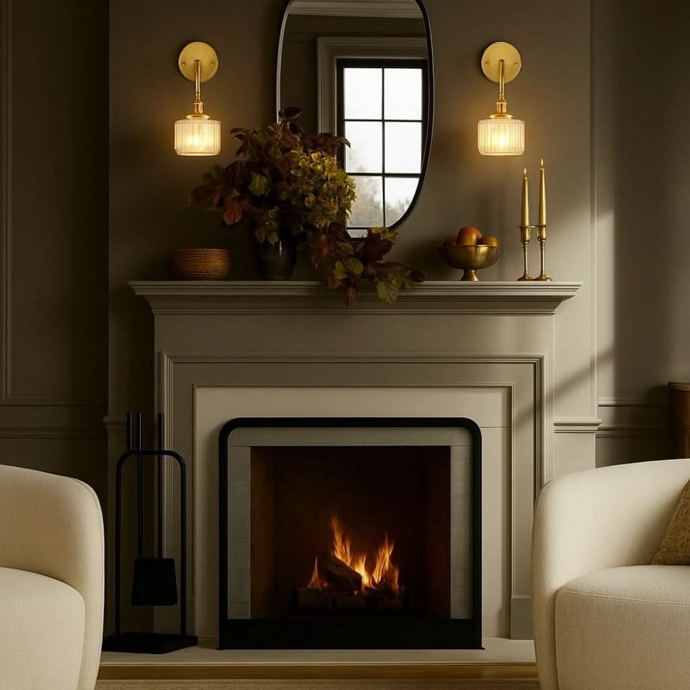 Vintage Wireless Wall Sconces Set of 2