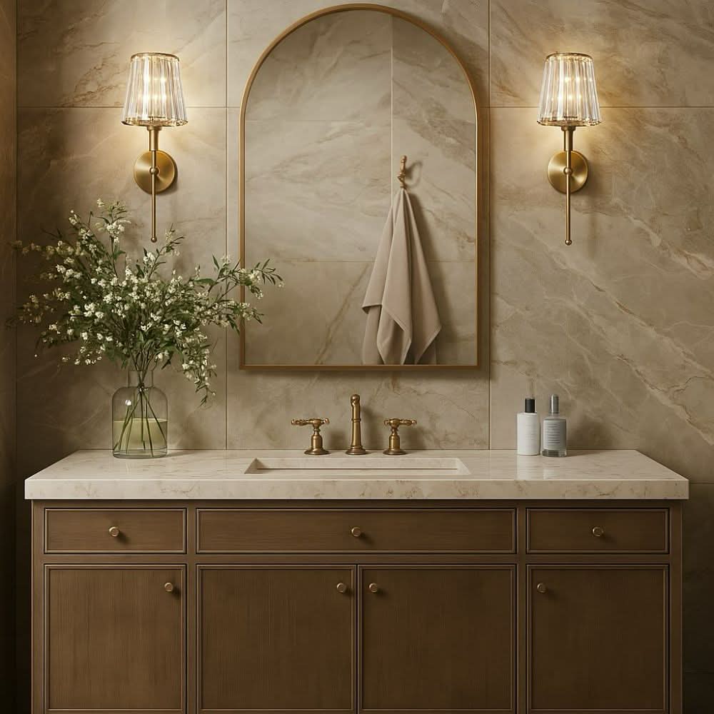 Wireless Crystal Wall Sconces Set of 2