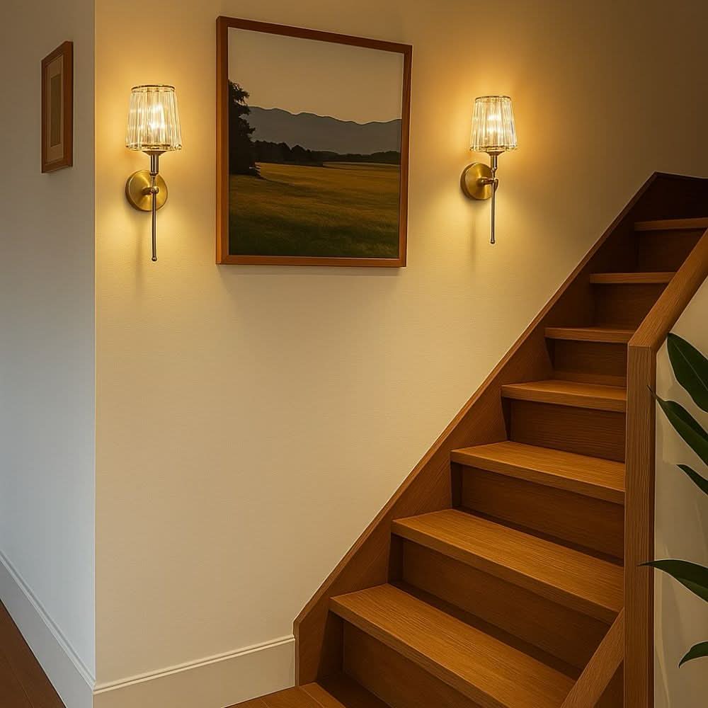 Wireless Crystal Wall Sconces Set of 2