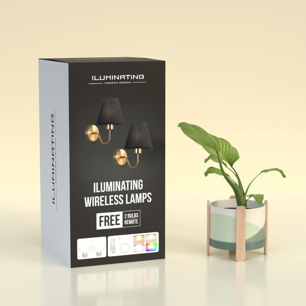 LuminArc™ Wireless Wall Sconce (SET OF 2 + 2 BULBS FREE)