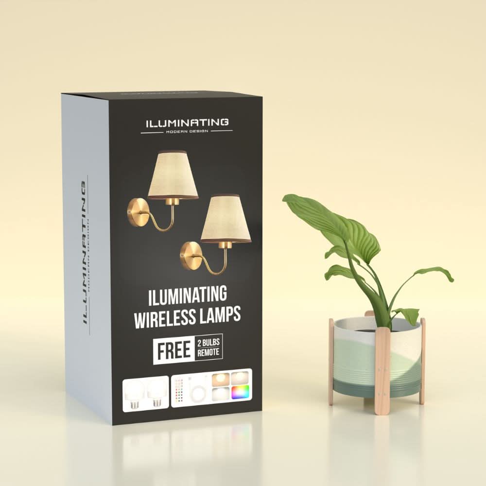 LuminArc™ Wireless Wall Sconce (SET OF 2 + 2 BULBS FREE)
