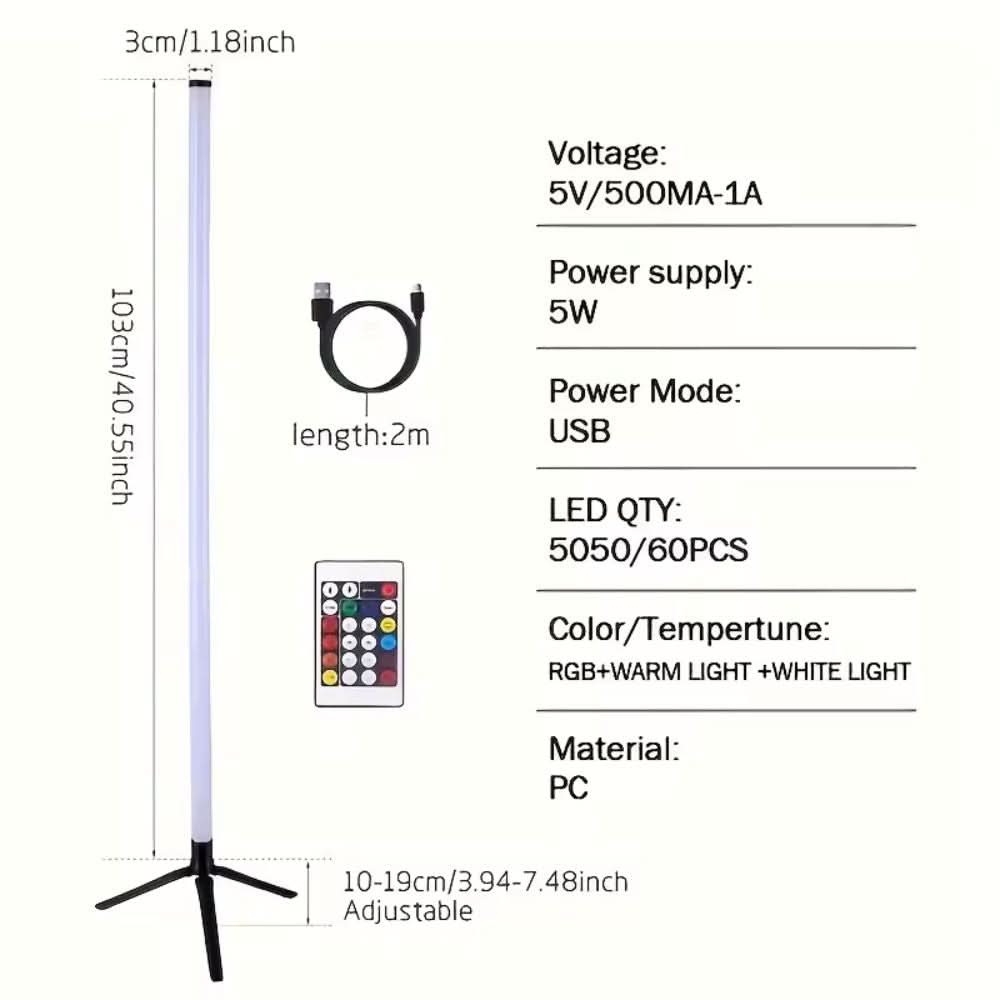 VibeBeam™ – Nordic RGB Tripod Floor Lamp