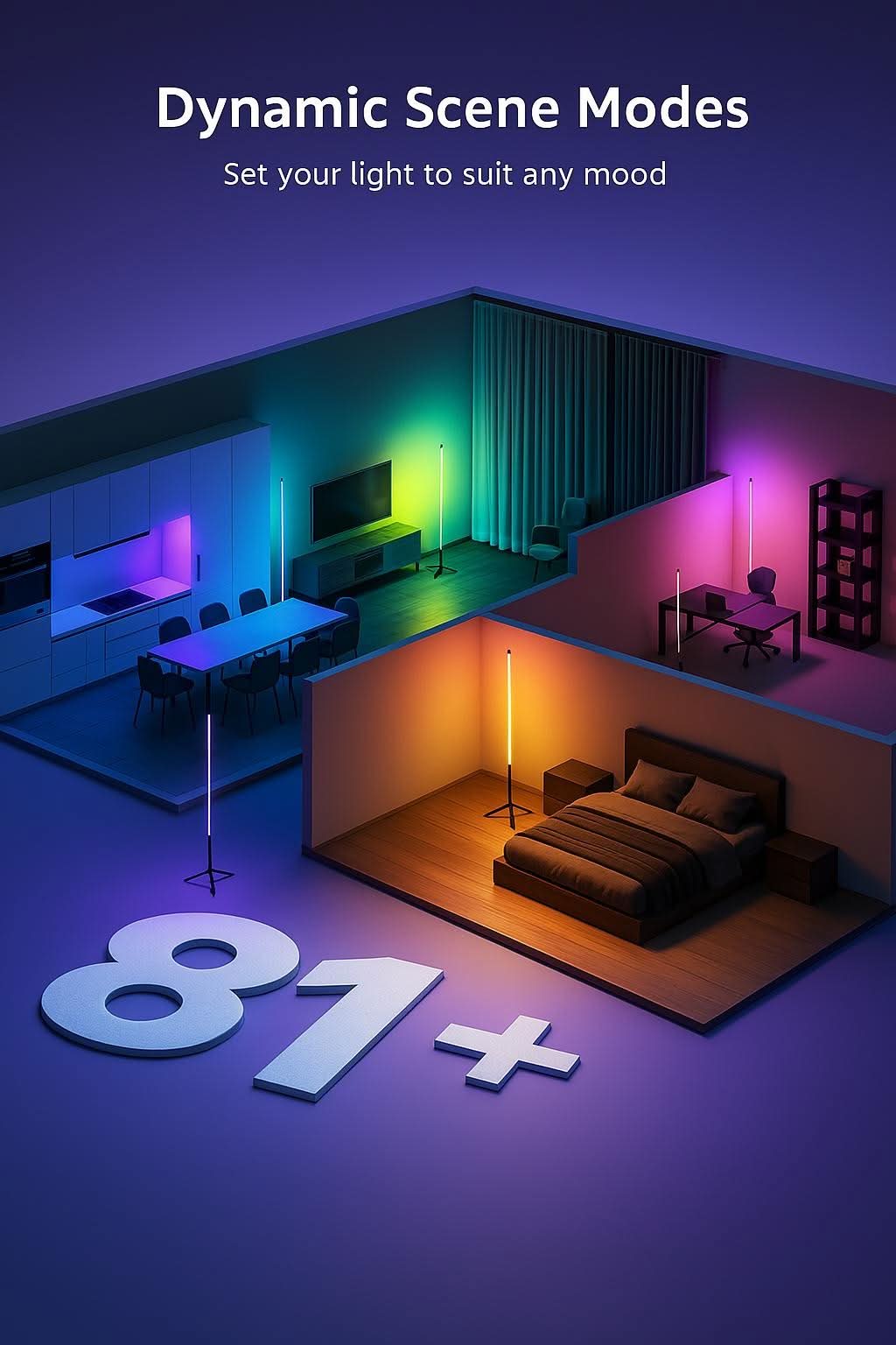 VibeBeam™ – Nordic RGB Tripod Floor Lamp