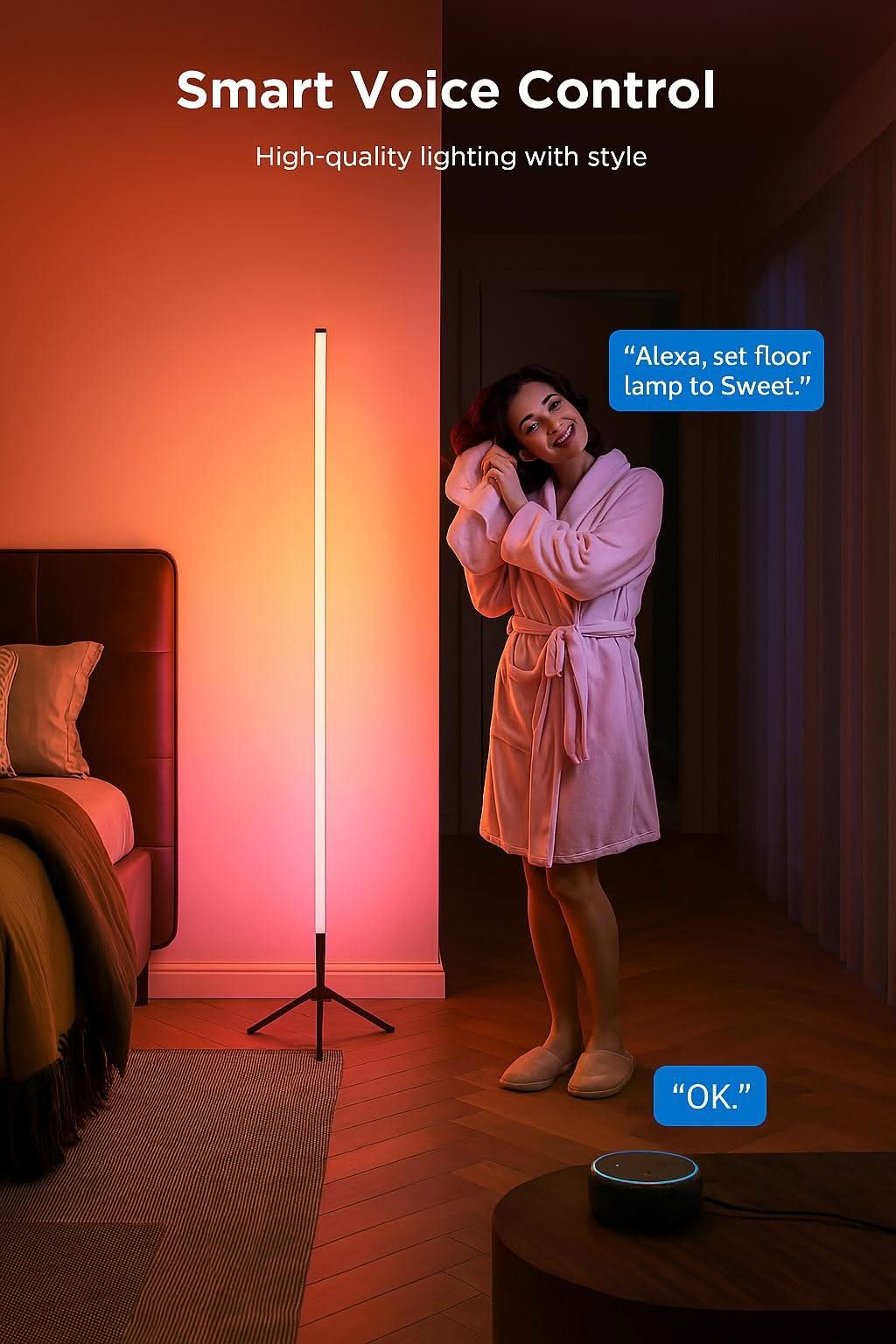 VibeBeam™ – Nordic RGB Tripod Floor Lamp