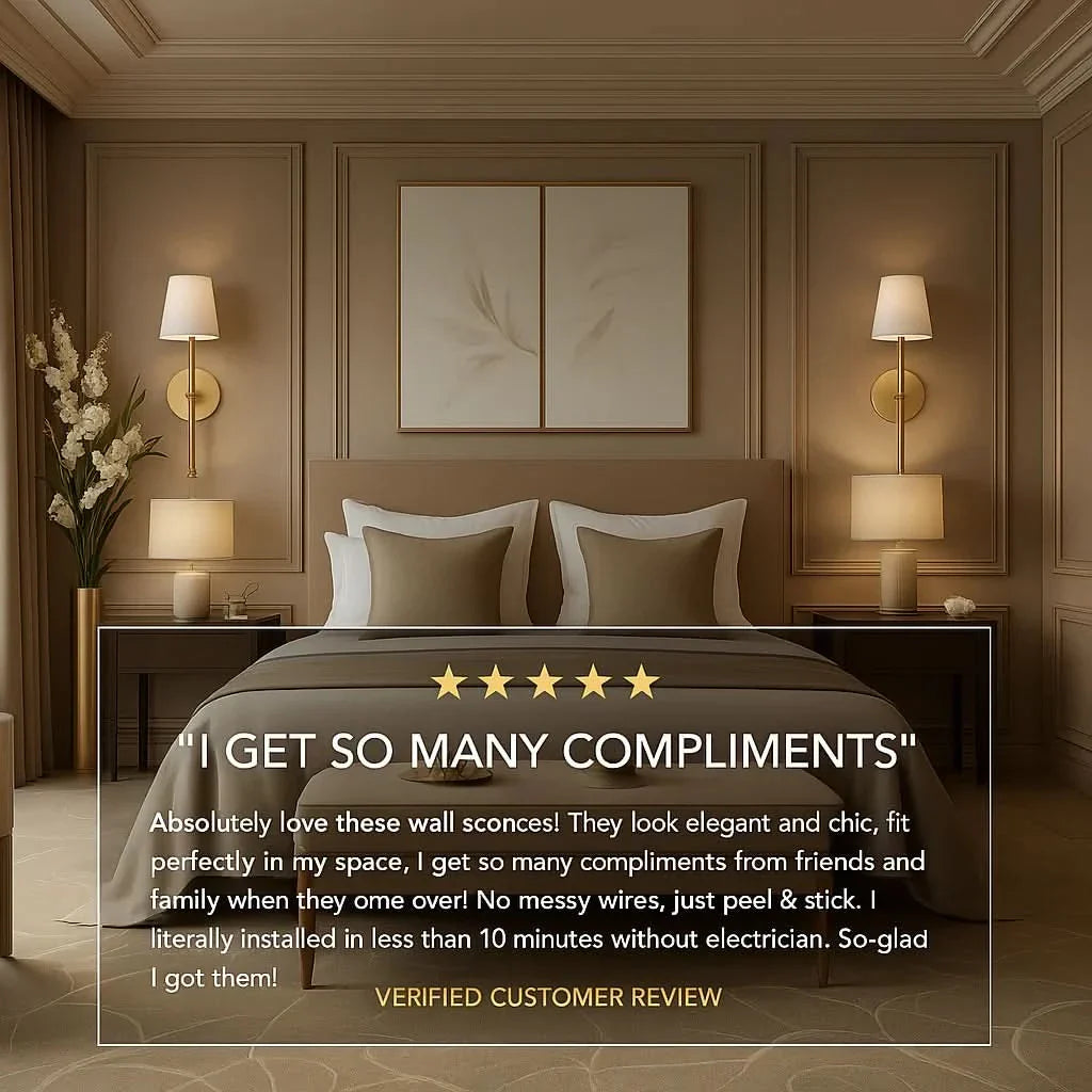 Wireless Wall Sconces (Set of 2) – Buy One, Get One Free