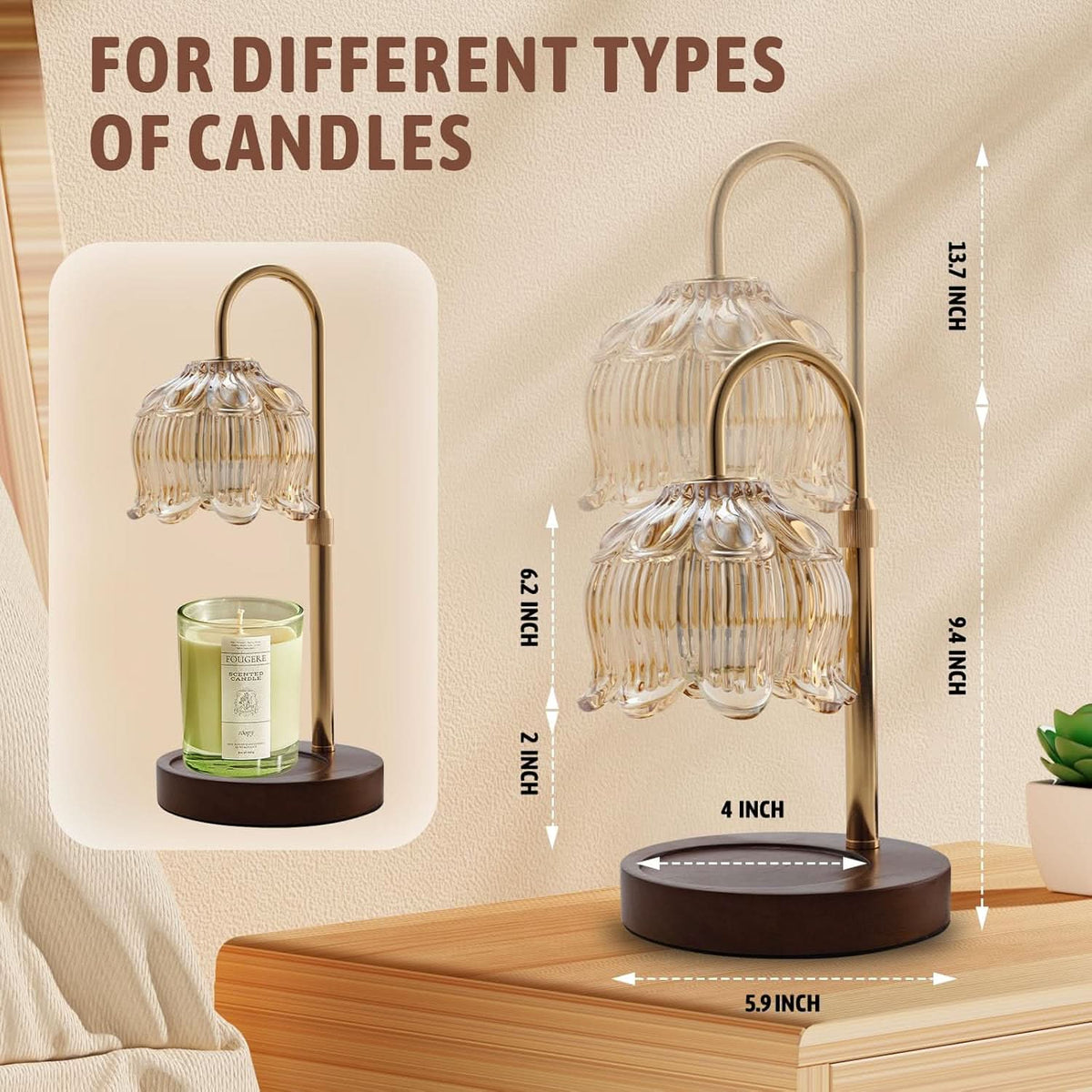 Aroma Glow Candle Warmer Lamp