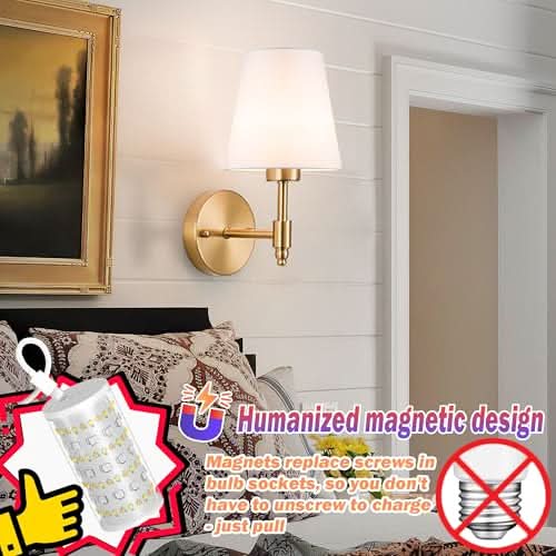 Wireless Wall Sconces Set of Two